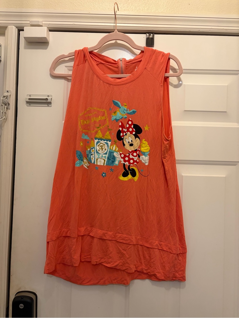 Disney Women's Coral Magic Kingdom Tank Top